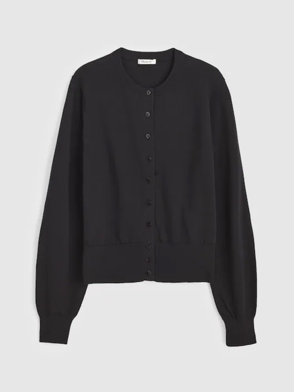 Madewell Black 100% Cotton Button Front Cardigan Sweater XS